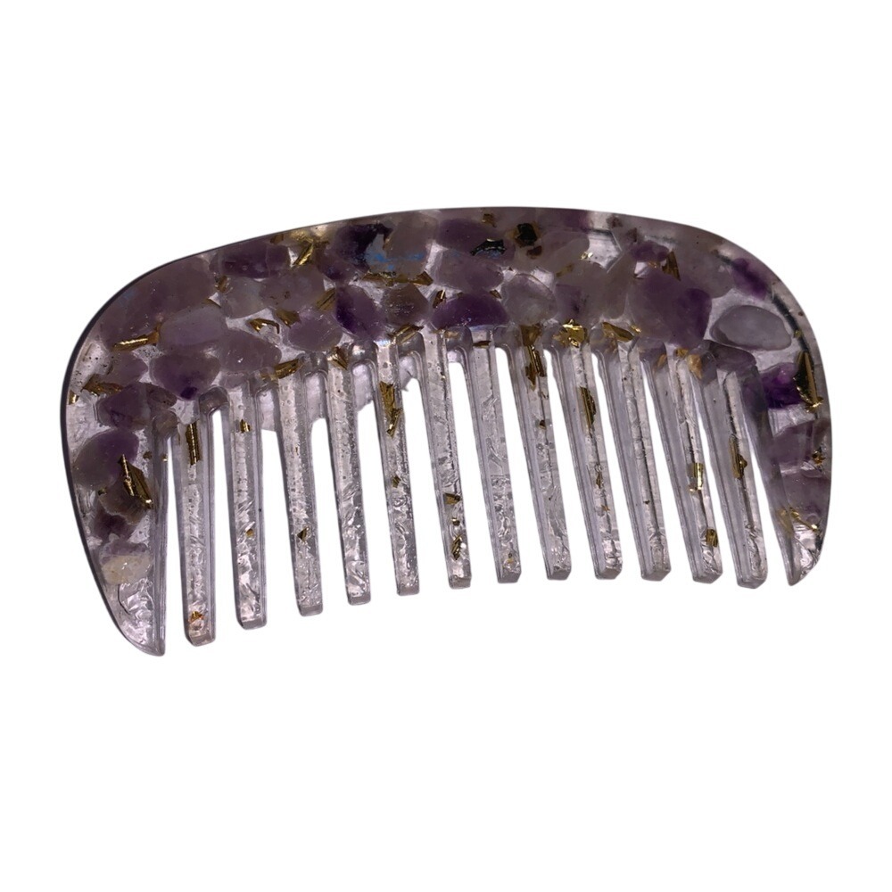 Elegant Purple and‎ Gold Hair Comb